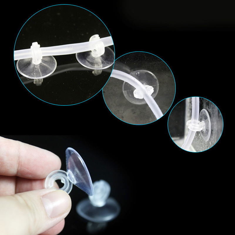 10/30/50 Pcs Aquarium Fish Tank Suction Cup Sucker Holders PVC Clear For 4/6mm Air Line Tube Hose Pump Wire