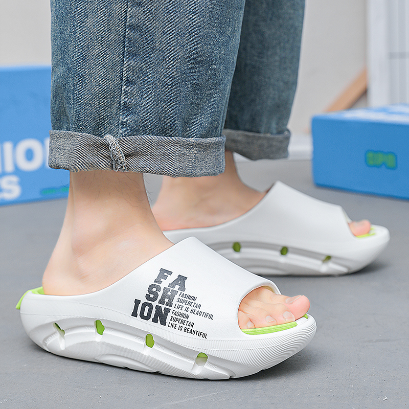 Fashion Men's Slippers Indoor Outdoor Sandals Beach Soft Thick Sole Slides Casual Shoes Men Women Flip-flops Home Slippers 36-45