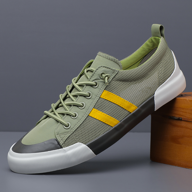 Men's Spring Summer Casual Canvas Shoes Low-top Lace-up Men's Shoes Korean Version Trend Men's Shoes# 23606