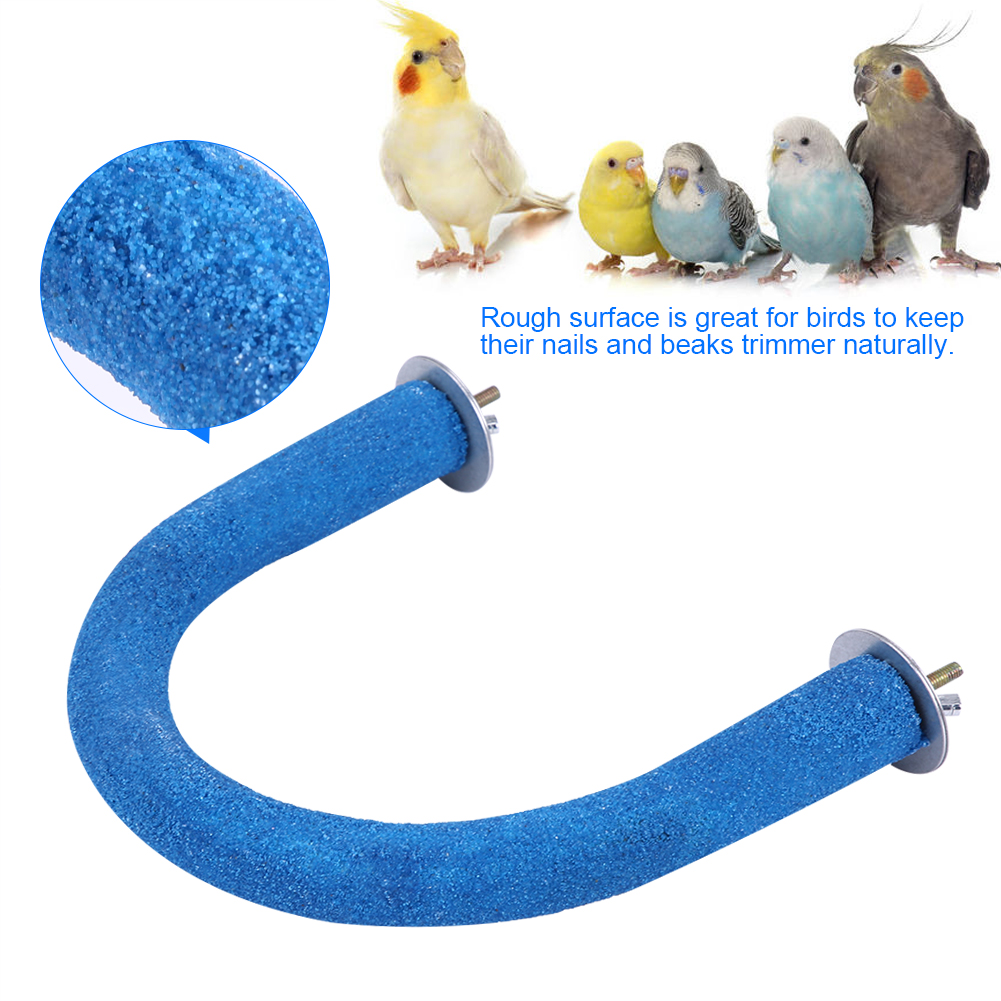 Rough Surfaced Wooden Perch Stand, Rack Cage Toy, Parrot, Pet, Bird, Beak Paw Grinding