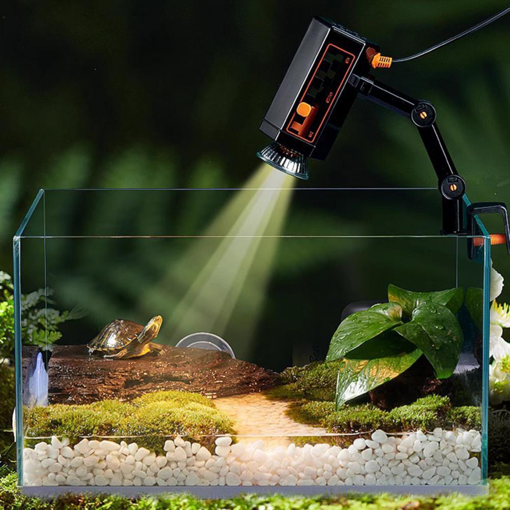 Sunlight Simulation for 360-degree Rotatable Heat Lamp with Adjustable Brightness Uva Uvb Simulation for Turtle Basking Spot