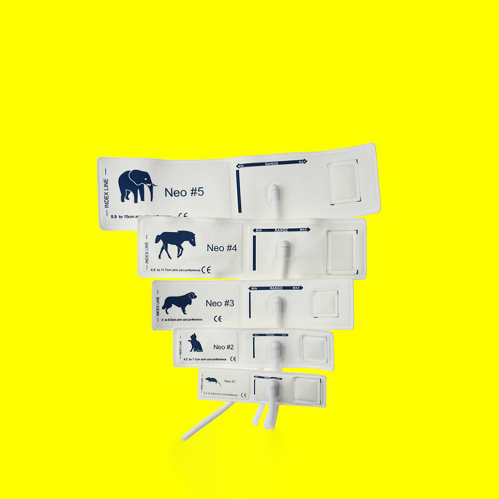 Professional Blood Pressure Monitor Cuffs 1-5 Sizes Blood Pressure Monitor Supplies Veterinary Animal Use For Mouse Cat Horse