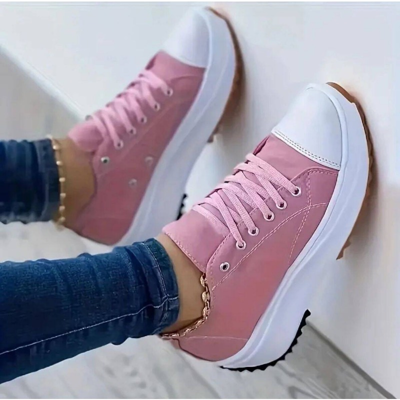 Women Pattern Canvas Sneakers Women Casual Shoes New 2024 Women Sneakers Shoes Flat Lace-Up Zapatillas Mujer Chaussure Femme