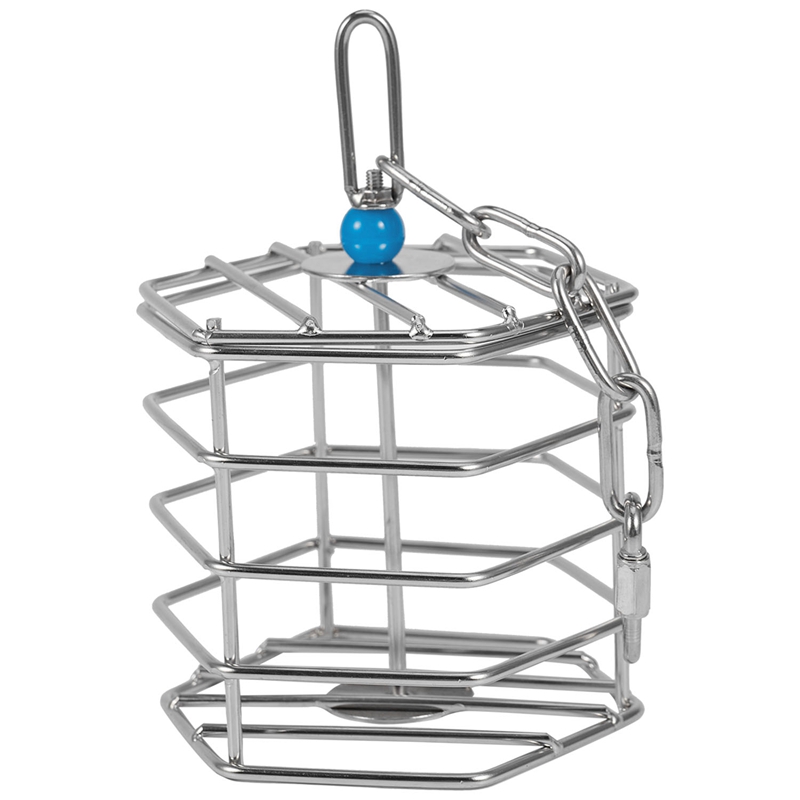 AAAC-Pet Bird Parrot Squirrel Bold Stainless Steel Food Hanging Cage Foraging Toys Macaw Cockatoo Hunt Feeder Entertainment Toys
