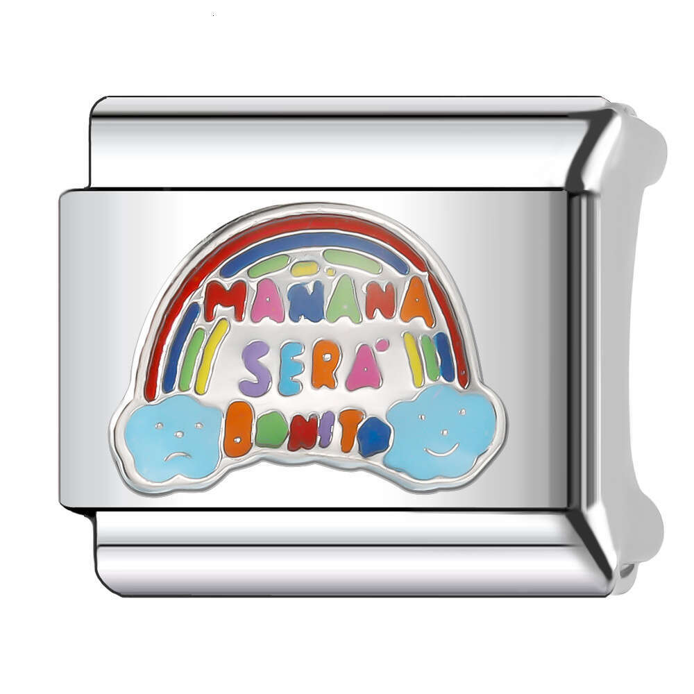 New Women's Gift Merry Christmas Bead Italian Charms Links Bangle Beads Fit 9mm Stainless Steel Bracelet Making DIY For Women Fashion Jewelry