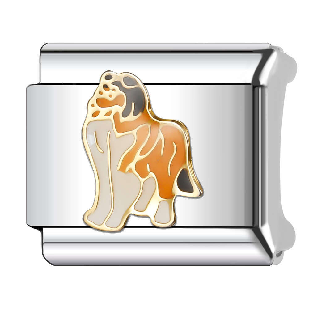 New Women's Gift Rabbit Horse Bead Italian Charms Links Bangle Beads Fit 9mm Stainless Steel Bracelet Making DIY For Women Fashion Jewelry