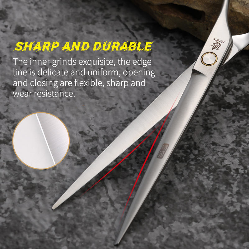 Fenice 6.75/7.5 inch bearing screw professional pet grooming scissors for dogs cutting grooming shears tesoura tijeras