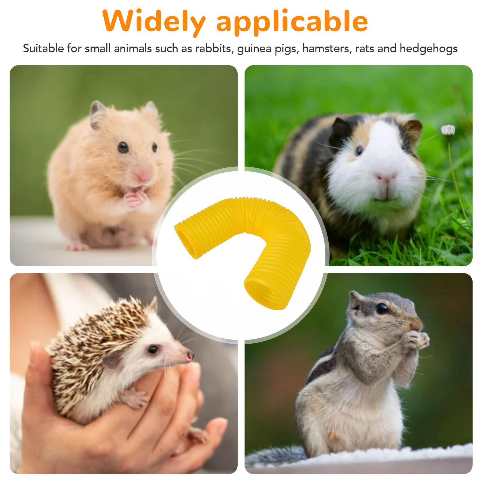 Small Animal Foldable Play Tunnel Small Animal Collapsible Tunnel Play Tube Toy For Guinea Pig Rat Hamster
