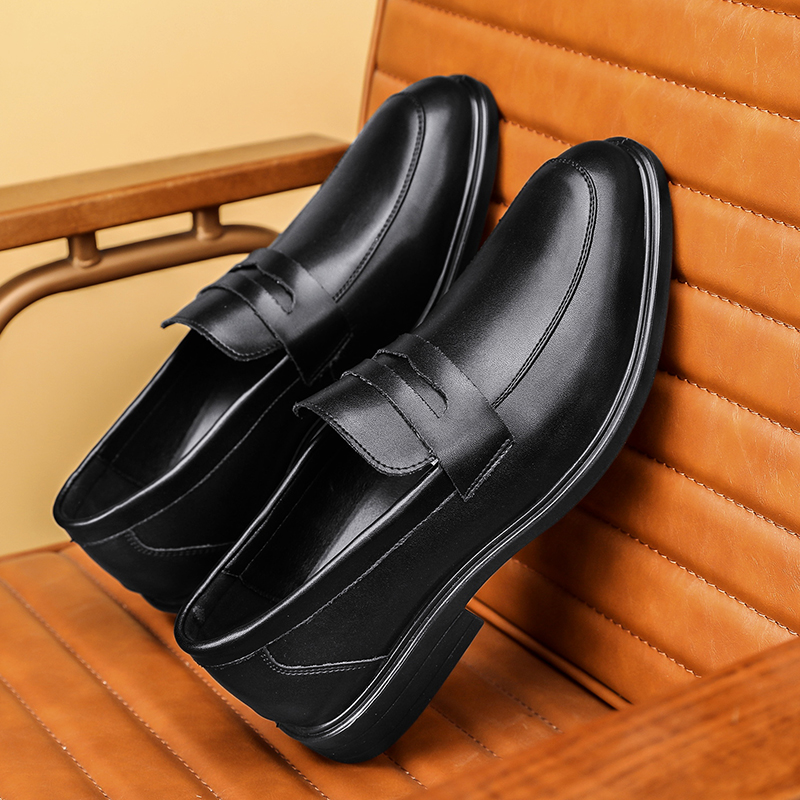CYYTL Mens Black Shoes Dress Leather Loafers Casual Work Office Business Summer Platform Outdoor Designer Luxury Wedding Ankle