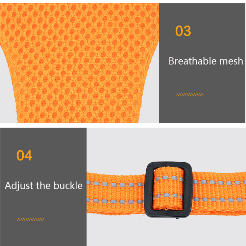 Large Dog Harness Reflective Adjustable Lightweight Pet Dog Harness Comfortable Dog Harness Suitable for Large and Medium- Dogs