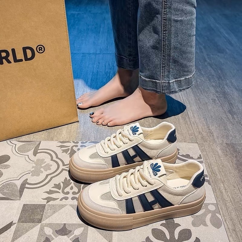 Forrest Gump Women's 2024 Summer New Korean Edition Board Casual Sports Breathable Mesh Shoes, Xiao Bai De Training Shoes