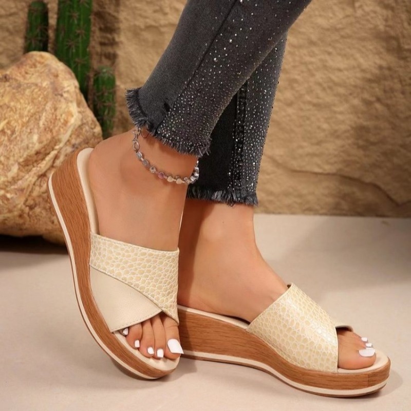 New Wonew Sandals Hemp Wedge Heels Sandalias Mujer Platform Sandals Summer Wedges Shoes for Women Summer Footwear Women Slippers