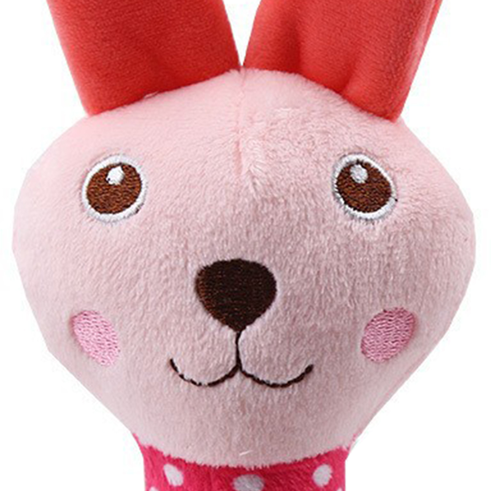 Rose Red Rabbit Pet Chewing Plush Toy Bite Resistant Pet Teething Toy Soft Anxiety Reduction Toy For Dogs