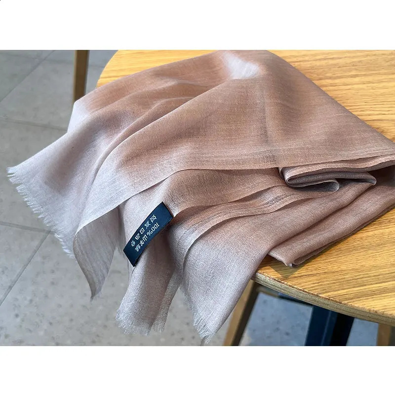 Women Scarves Solid Color Plain 100% Cashmere Square Scarf High Quality Spring Summer Female Light Soft Shawl Headscarf 240909