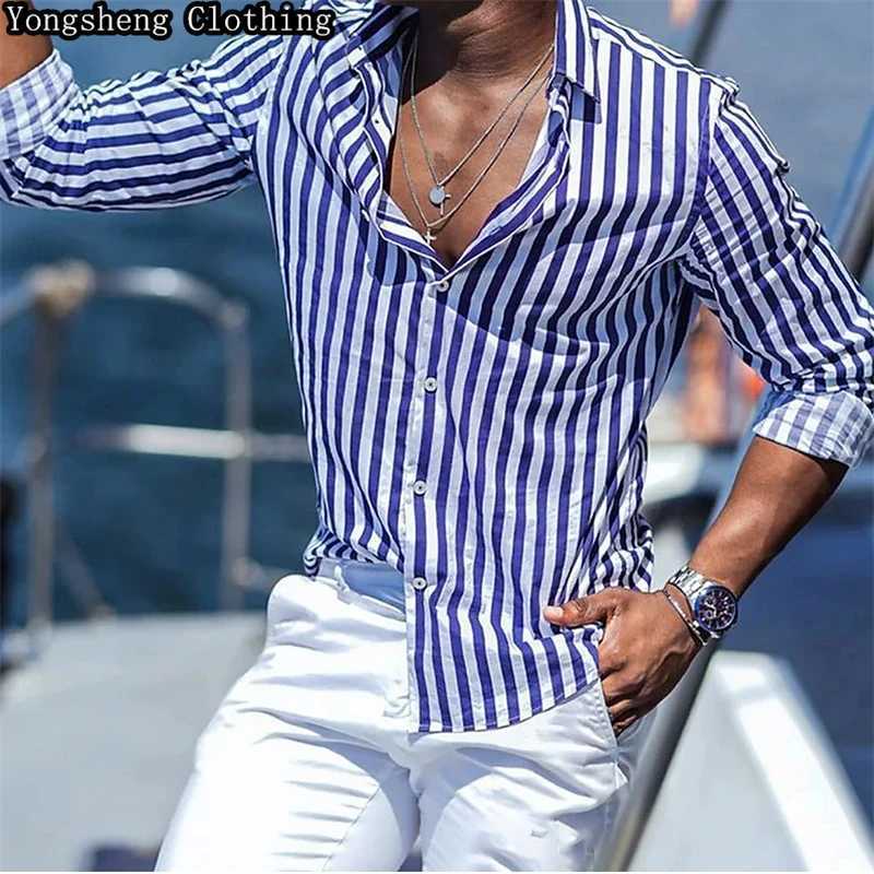 Mens Shirt Plaid Stripe Geometric Stand Collar Outdoor Street Print Long Sleeve Clothing Fashion Streetwear Designer Casual 6Xl Z2914 B1