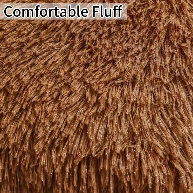 Dog Pet Sofa Beds Winter Warm Mat Bear Paw Shape Basket Puppy Kennel Long Plush Cushion For Medium&Large Dogs Cats Big Supplies s