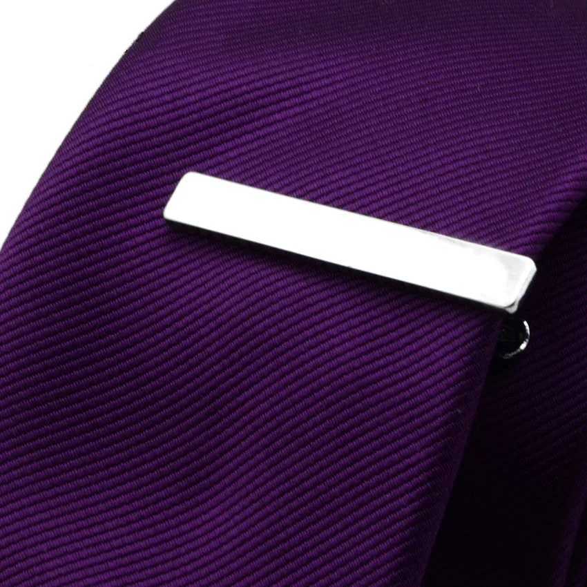Luxury Tie Clips for Mens Copper Alloy 4cm Simple Short Tie Clip Delicates Square grid Lacquer Men Formal tie clip AccessoriesX240914
