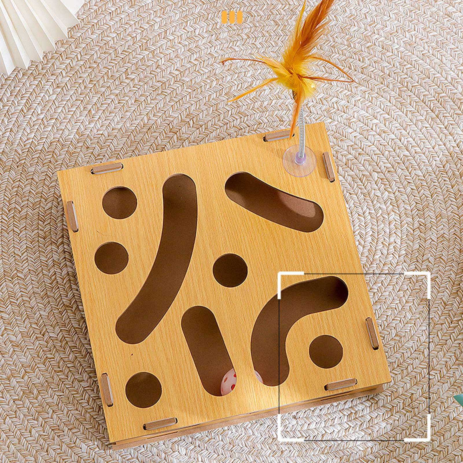 Cat Toy Puzzle Box, Claw Grinding, Interactive, Interesting Cat Game, Teasing Stick and Bell Ball