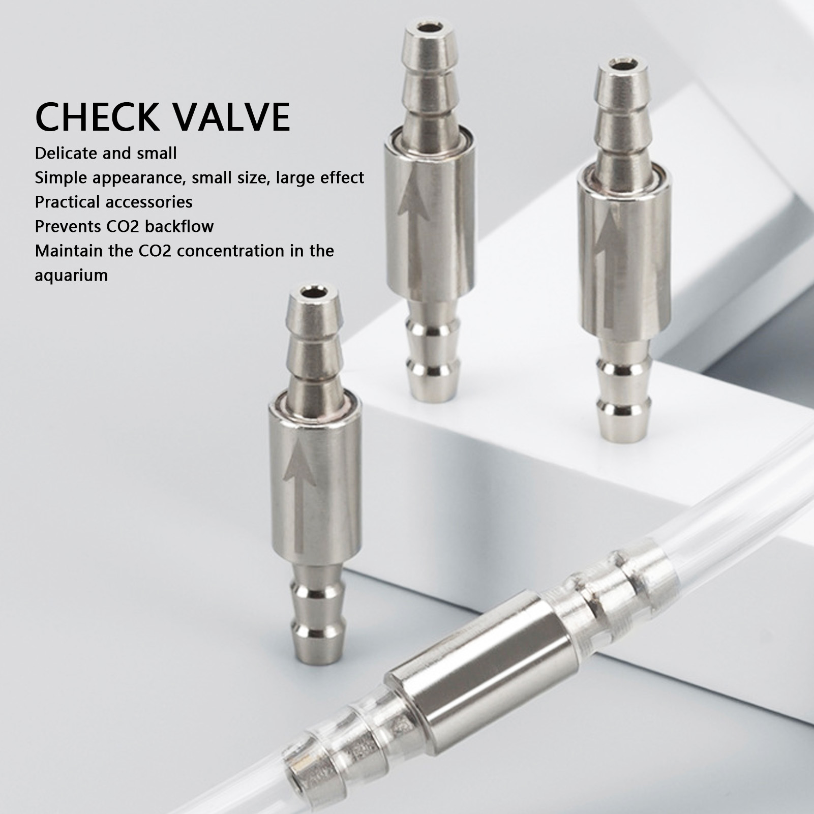 Aquarium CO2 Check Valve Professional Stainless Steel Check Valve For Aquarium CO2 System
