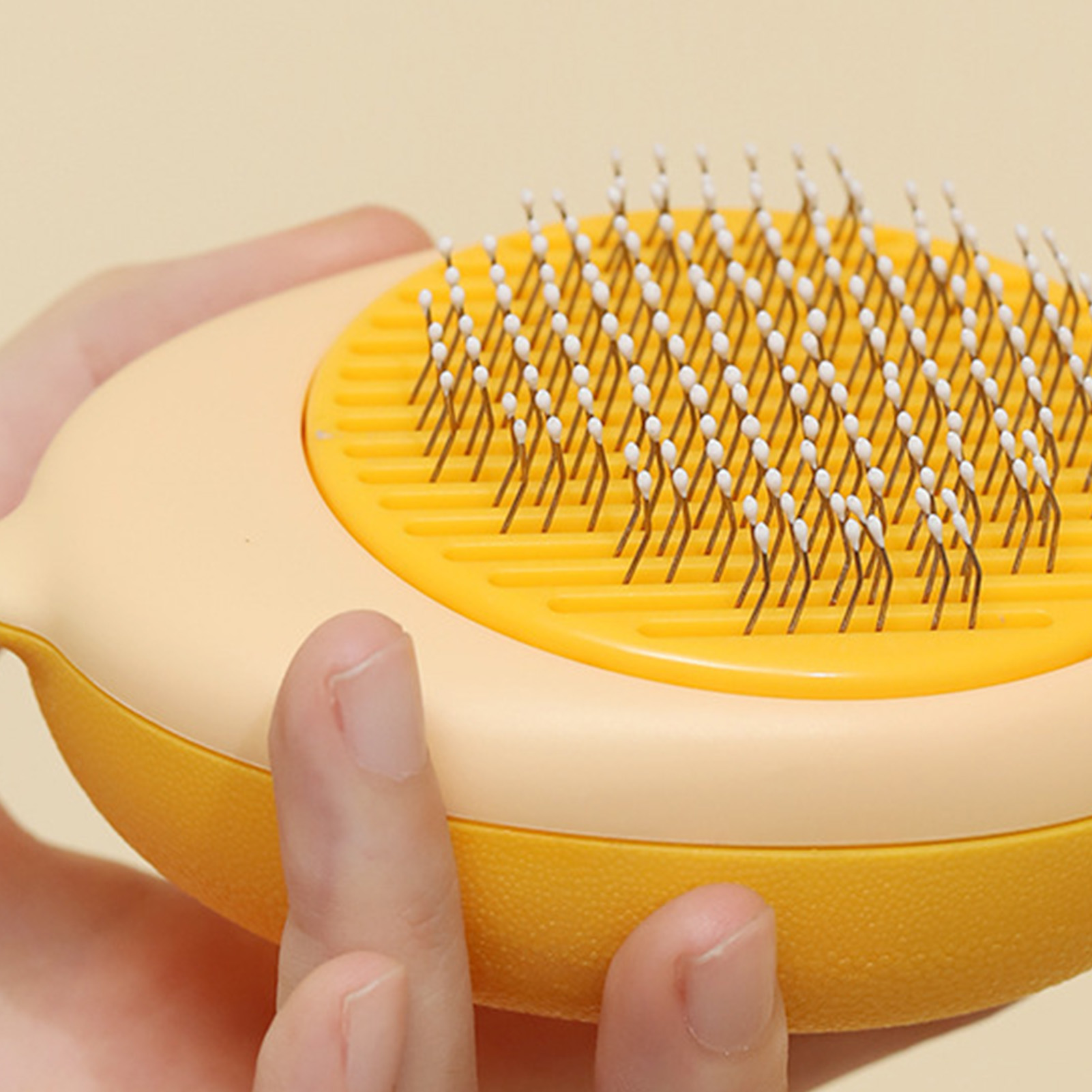 Pet Hair Comb Prevents Knots One Touch Cleaning Professional Cat Grooming Brush Cat Brush For Dogs Cat