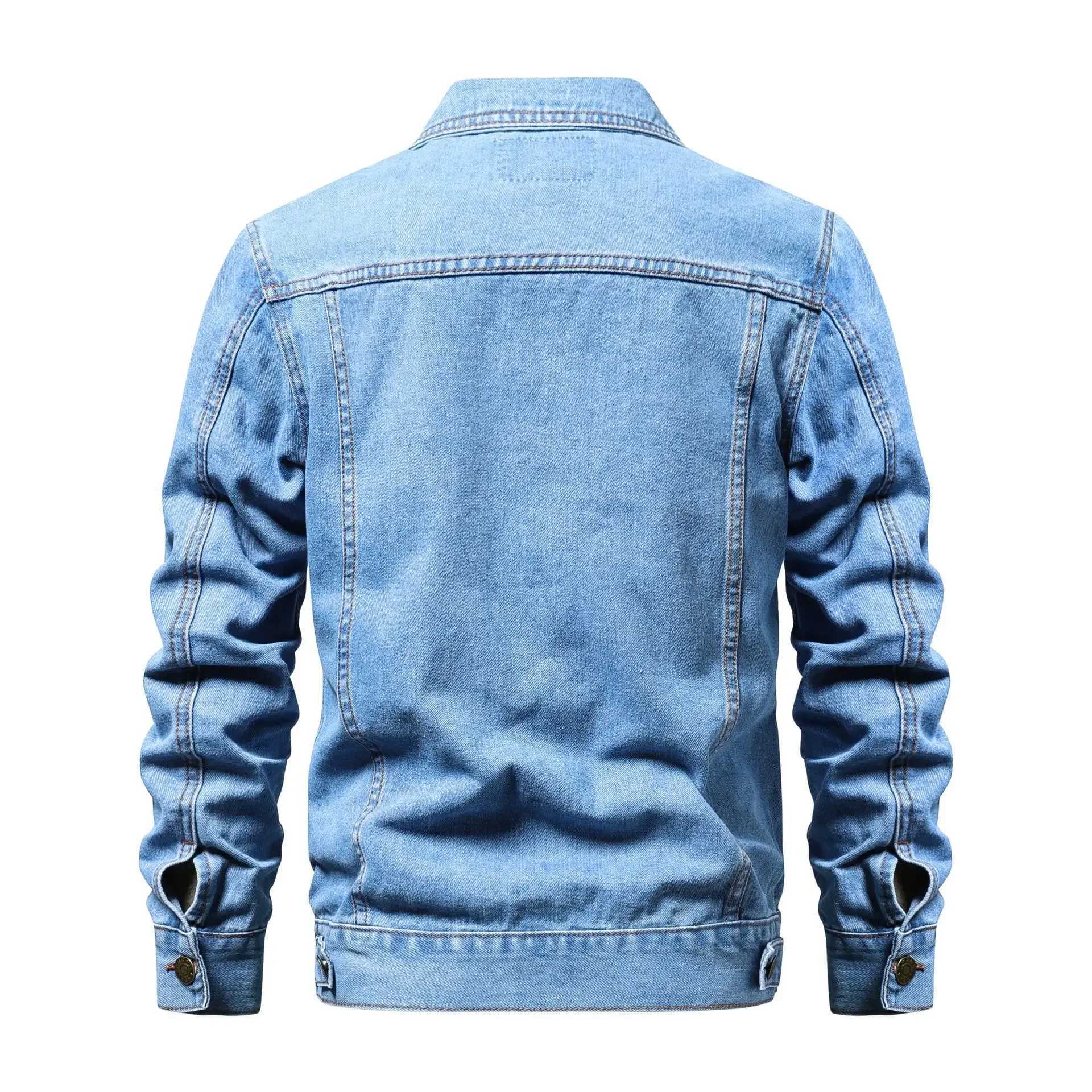 2023 Spring/Summer Mens Denim Jacket Cotton Casual Slimming Jacket Mens Denim Jacket W240914