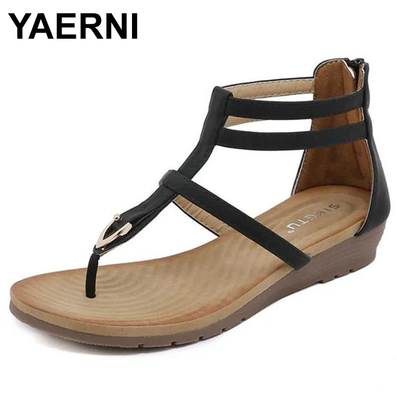 Women's Sandals Retro Gladiator Ladies Clip Toe Vintage Boots Casual Tassel Rome Fashion Summer Woman Shoes Female New