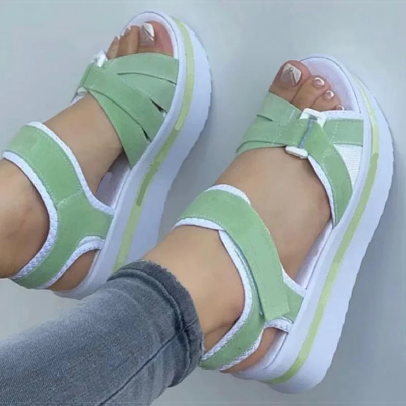 2025 new Wedge For Women Summer Platform Shoes With Heels Sandals Female Soft Elegant Heeled Sandalias Mujer 5df4