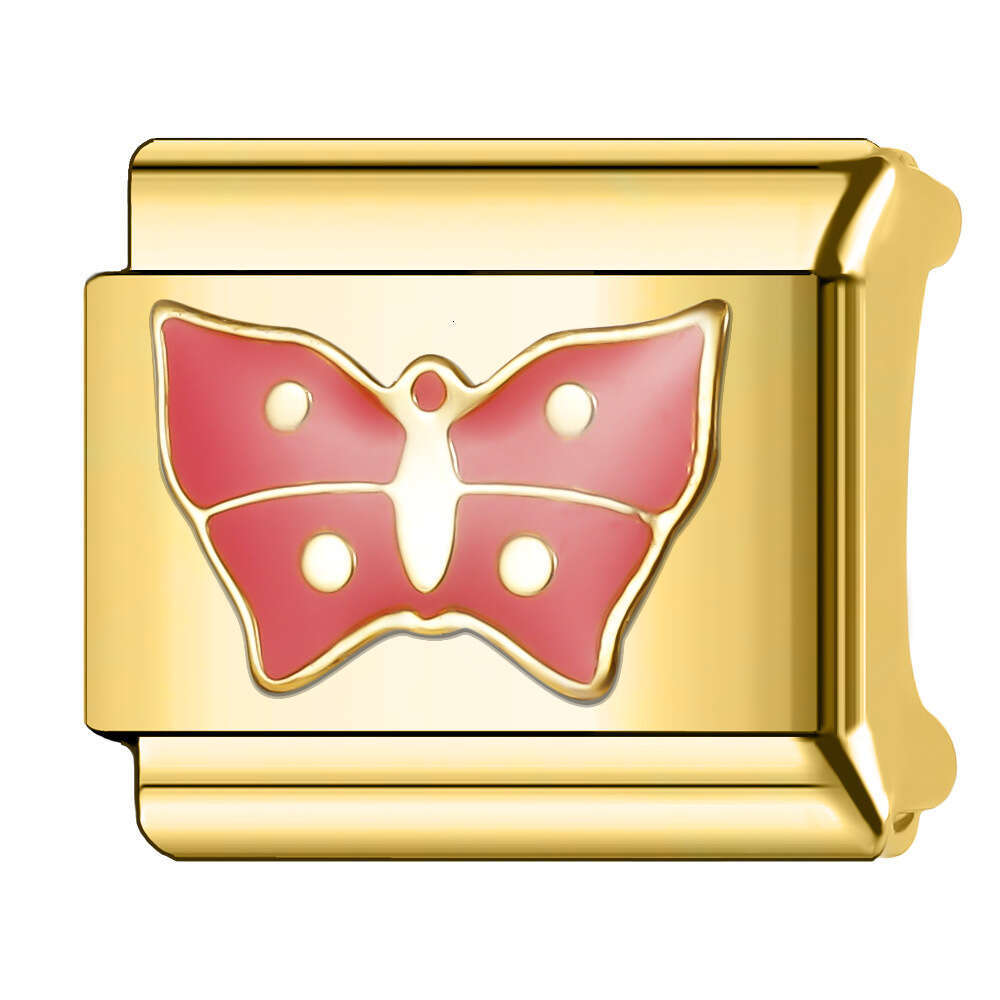 New Women's Gift beautiful flower daughter Bead Italian Charms Links Bangle Beads Fit 9mm Stainless Steel Bracelet Making DIY For Women Fashion J