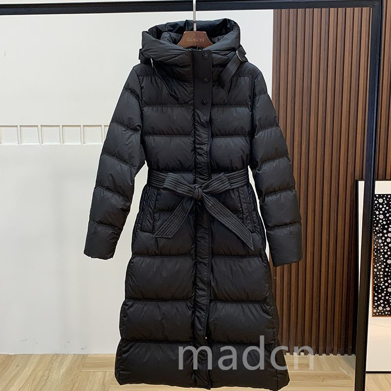 Women's Outerwear Winter Jackets long style Coats Real raccoon hair collar Warm Fashion Parkas With Belt Lady cotton Coat Outerwear Big Pocket