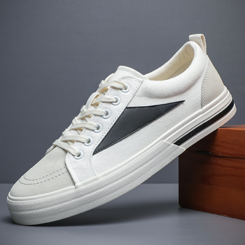 Men Luxury Casual Canvas Sneakers High Quality Skateboarding Shoes Lace Up Designer Shoes Vulcanized Sapatos Masculinos BD24009