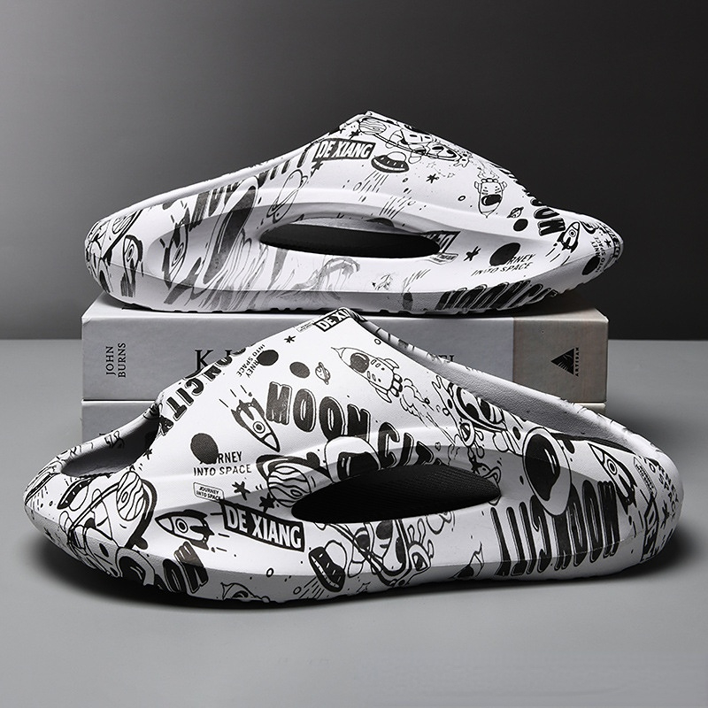 r Shoes Men Slippers Cool Fashion Non-slip EVA Soft Soles Thick Bottom Beach Sandles Couple Slides for Women Flip Flops 2023