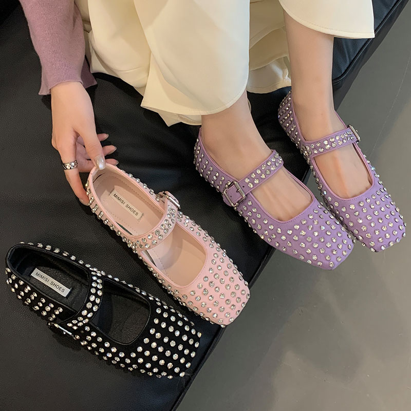 Footwear Purple New Fashion Bg Women Flats Mary Janes Rhies Female Soft Designer Shallow Ladies Flat Lolita Shoes 8101 ce2c a330