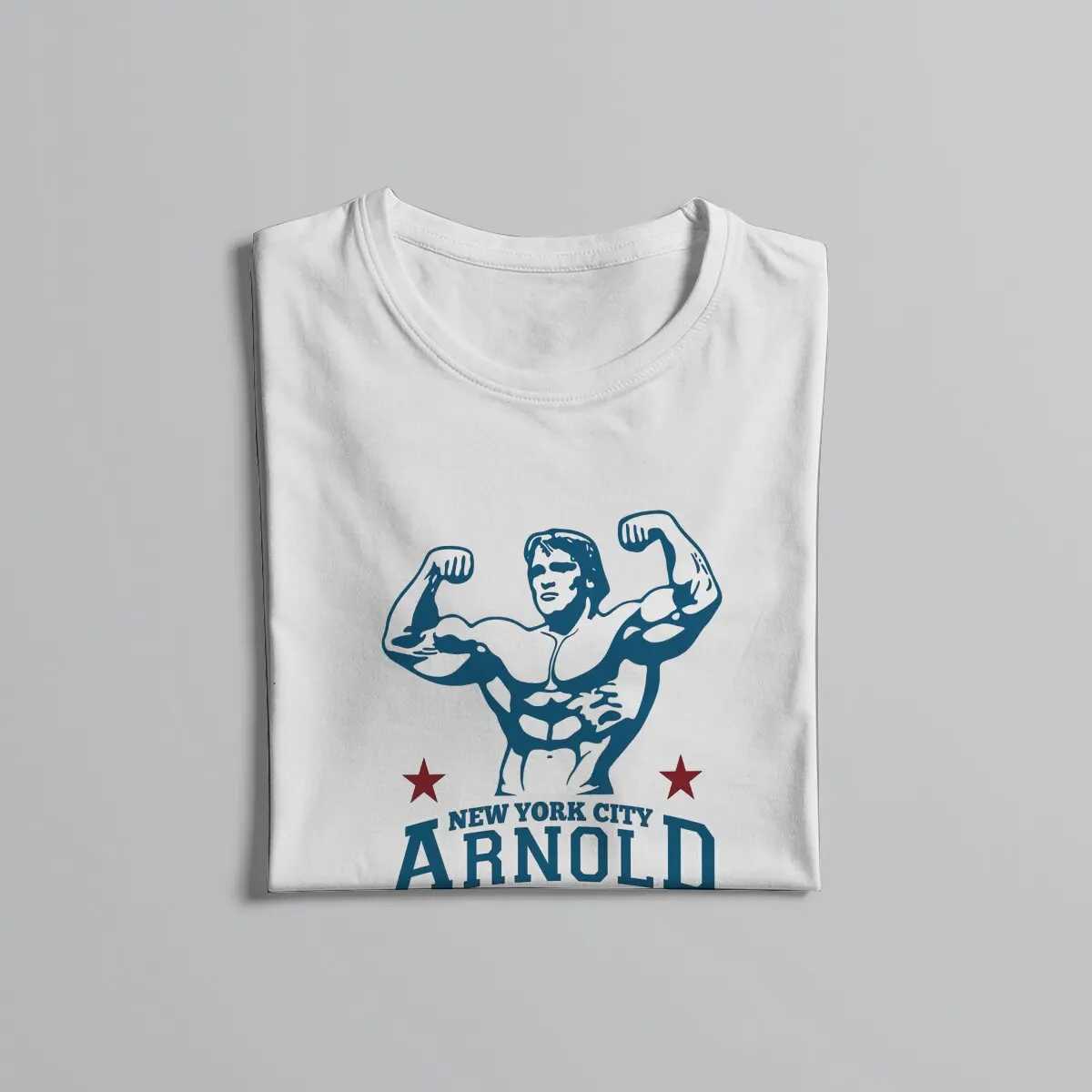 Terminator Mr. Arnold Schwarzenegger Olympia T-shirt Mens Blue Mens T-shirt CL240913