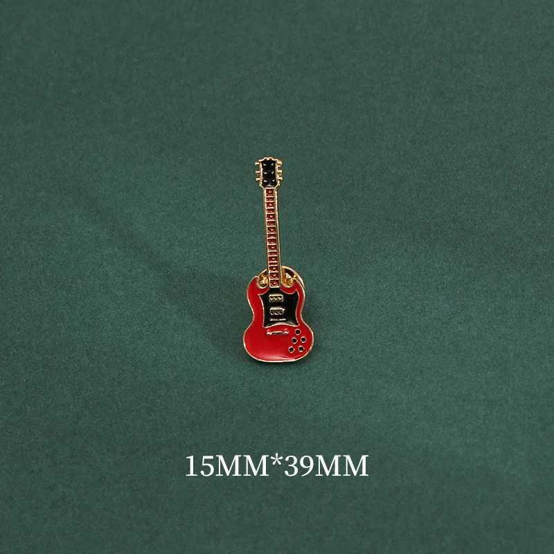 Vintage Metal Enamel Guitar Brooch for Men Women Musical Instrument Electric Guitar Badges Pins Fashion Personality Jewelry GiftX240914
