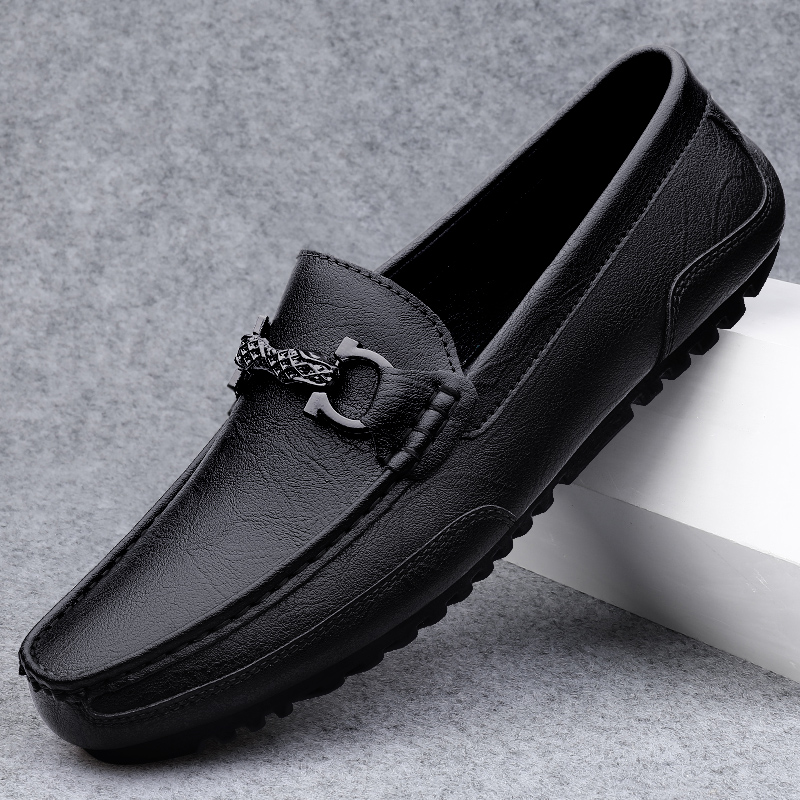 Luxury Brand Men Loafers New Leather Casual Handmade Dress Moccasins Soft Bottom Driving Shoes Comfy Breathable Business Shoes