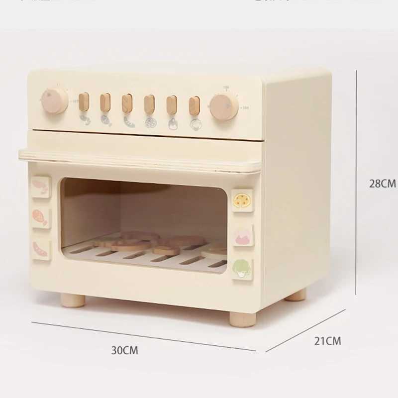 Kitchens Play Food Childrens Microwave Oven Simulation Pizza Mini Cooking Kitchen Set Wooden Toys Eating Play Games Boys and Girls Food LearningL24091