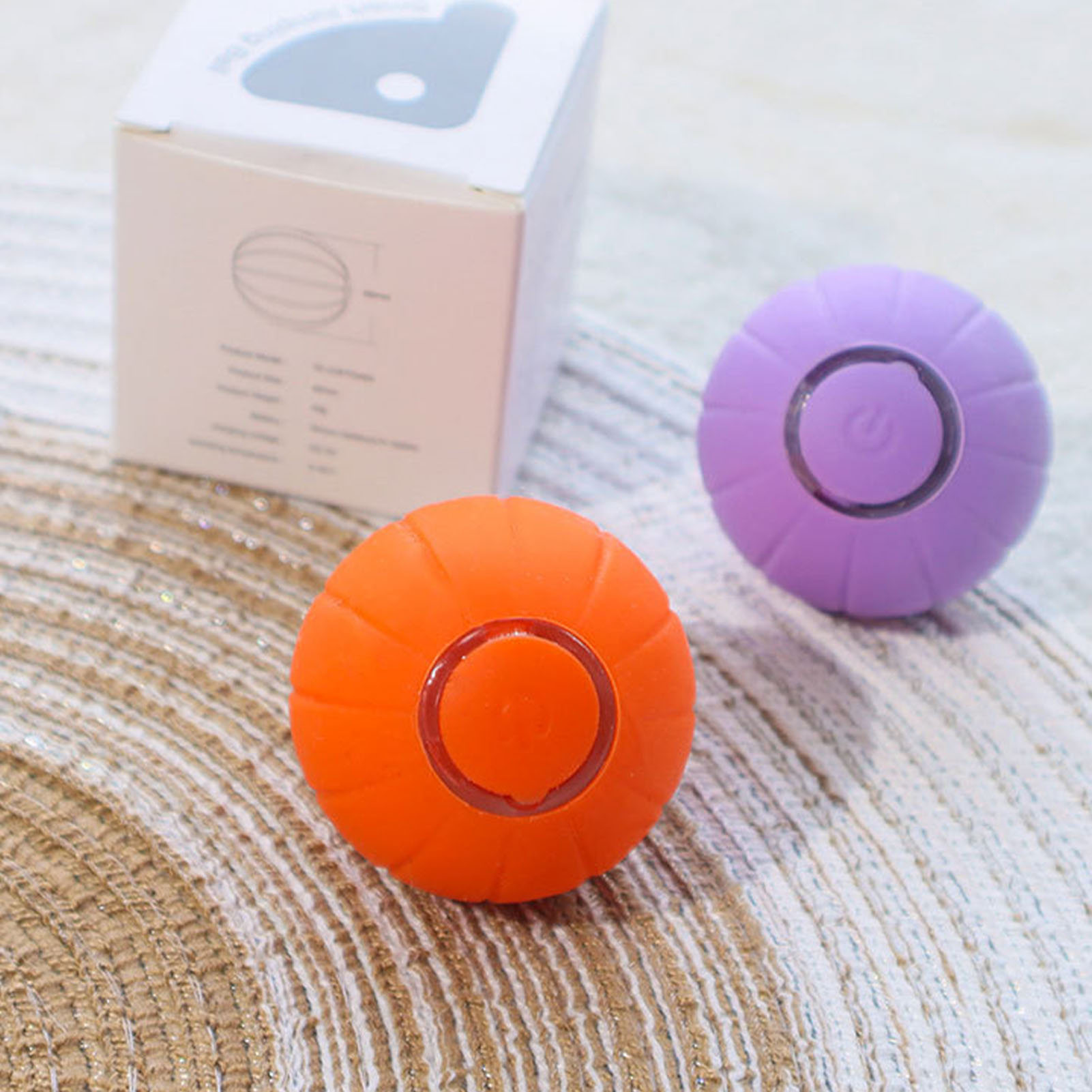 Pet Ball Toy Silicone Rolling Ball Sound Light Rechargeable Ball Obstacle Avoidance For Dog Cat