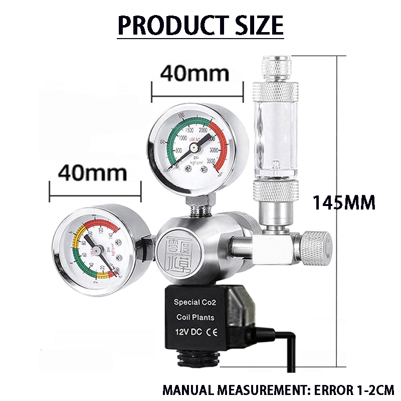 DIY Aquarium CO2 Regulator Magnetic Solenoid Kit Check Valve Fish Tank Accessories CO2 Control System Reactor Generator Set