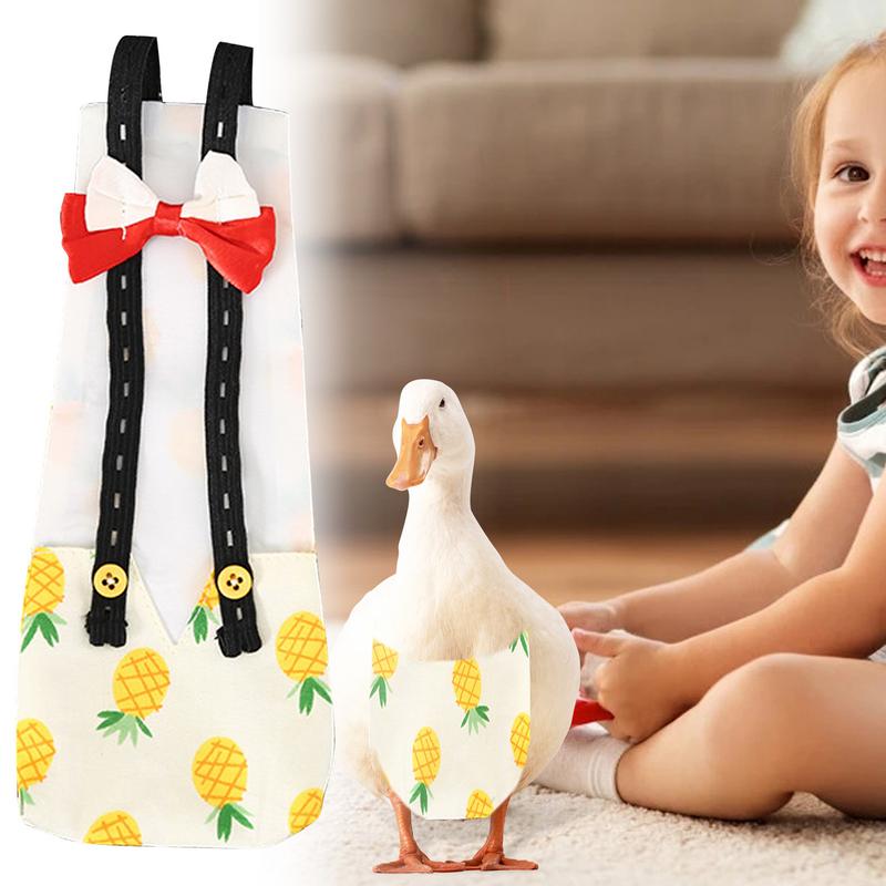 Pet Supplies Printing Washable Duck Diaper Chicken Duck Diaper Adjustable Nappy Clothes Bowknot Design With Elastic Band