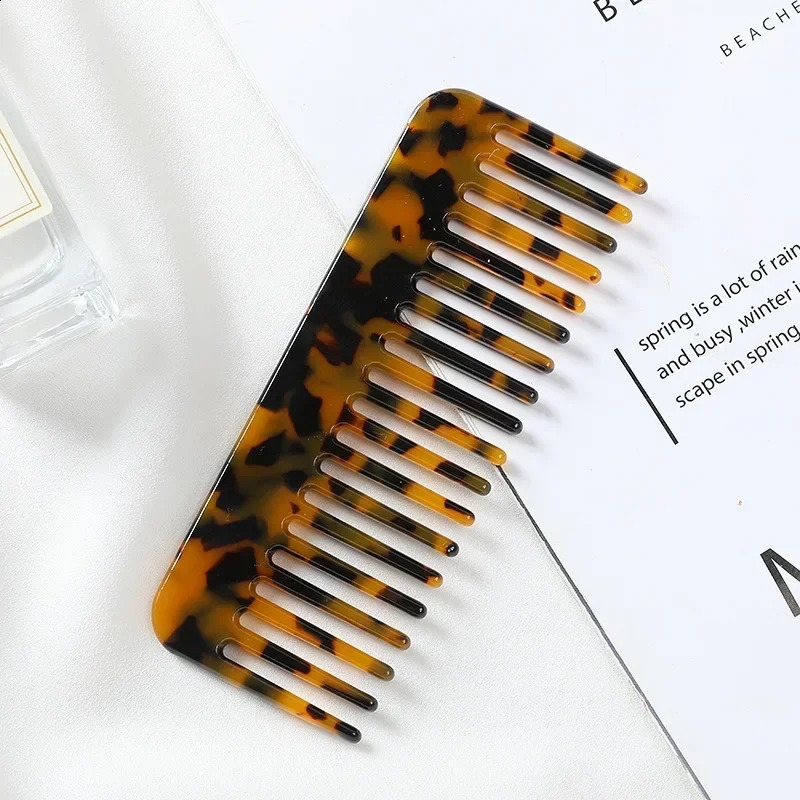 Wide Teeth Acetate Hair Combs Antistatic Massage Brush Hairdressing Colorful Hairdress Salon Styling Traveling Accessories 240911