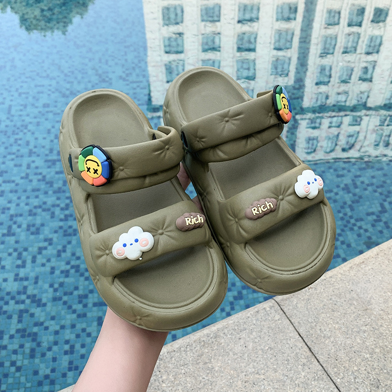 Women Summer Slippers Cartoon Platform Outdoor Garden Shoes Beach Sandals Female Flip Flops Indoor Home Slides Bathroom Shoes