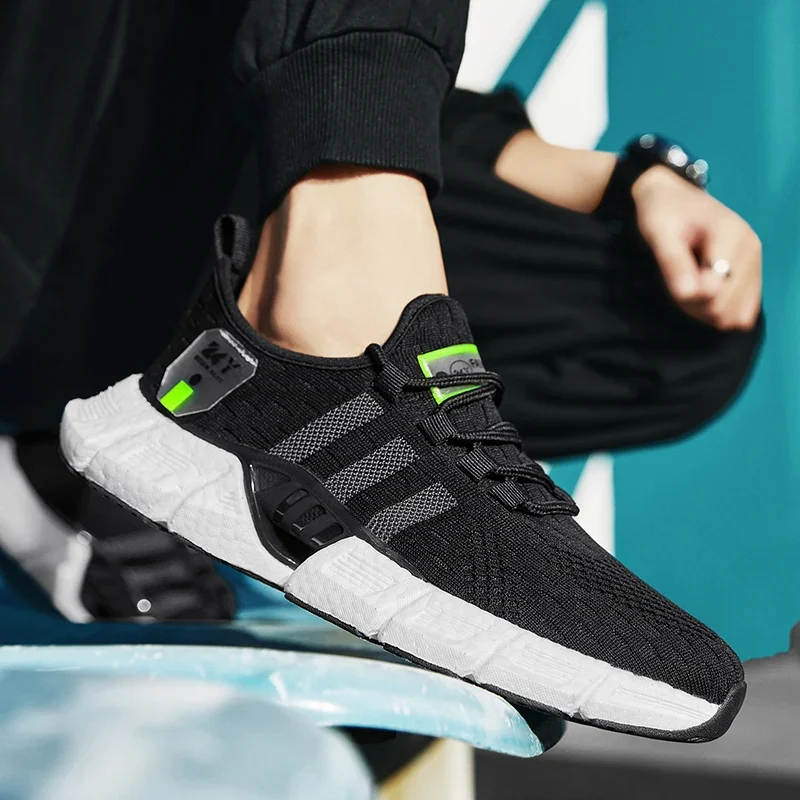 Fashion Men Lightweight Breathable Sneakers Vulcanize Casual Shoes Mesh Comfortable Outdoor Jogging Runnning Sport Shoes Zapatos
