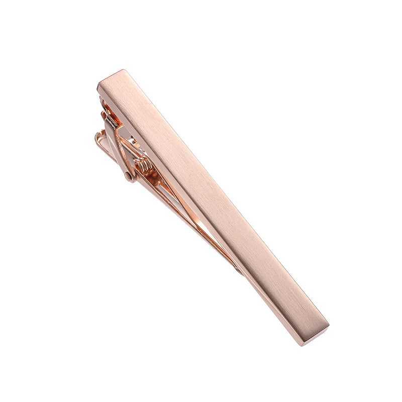 Mens tie clip made of copper material rose brushed design fashionable business suit tie clip wedding jewelryX240914