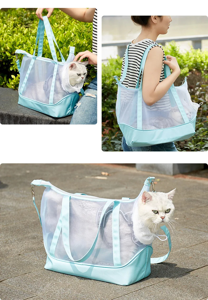 Solid Color Pet Cat and Dog Tote Bag, Portable, Breathable, Comfortable Tote Bag, Pet Backpack, Fashion Simple Small Dog Bag