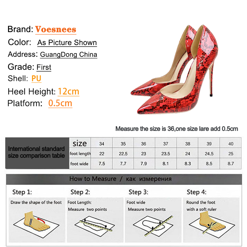 Plus Size 43 Snake Print Women High Heels 12CM Europe And America Style Pointed Toe Single Shoes Fashion Show Models Stage Pumps