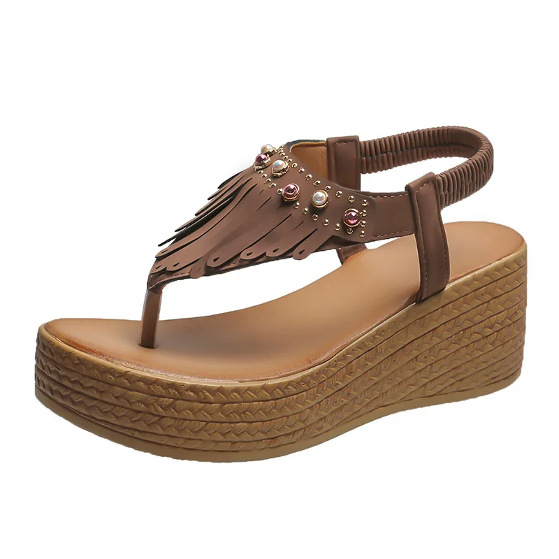 Women's Summer Fashion Wedge Sandals Female Platform Sandals Luxury Sandals Women Designers Beach Casual Shoes Plus Size