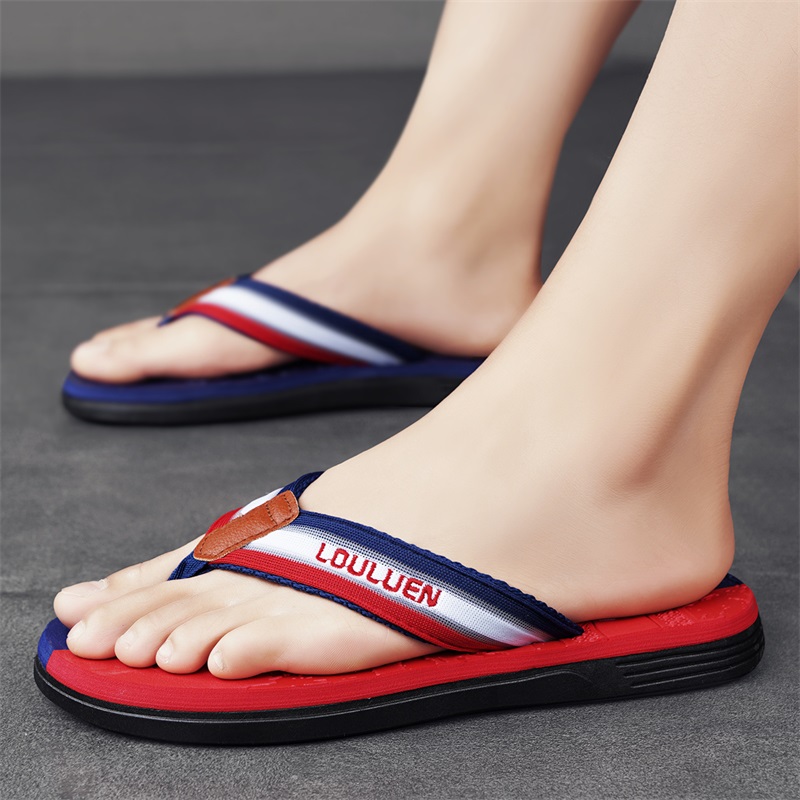 2024 Summer Men's Slippers Beach Outdoor Sandals Men Flip Flops Comfortable Slides Casual Shoes Men Non-slip Home Slippers 39-45