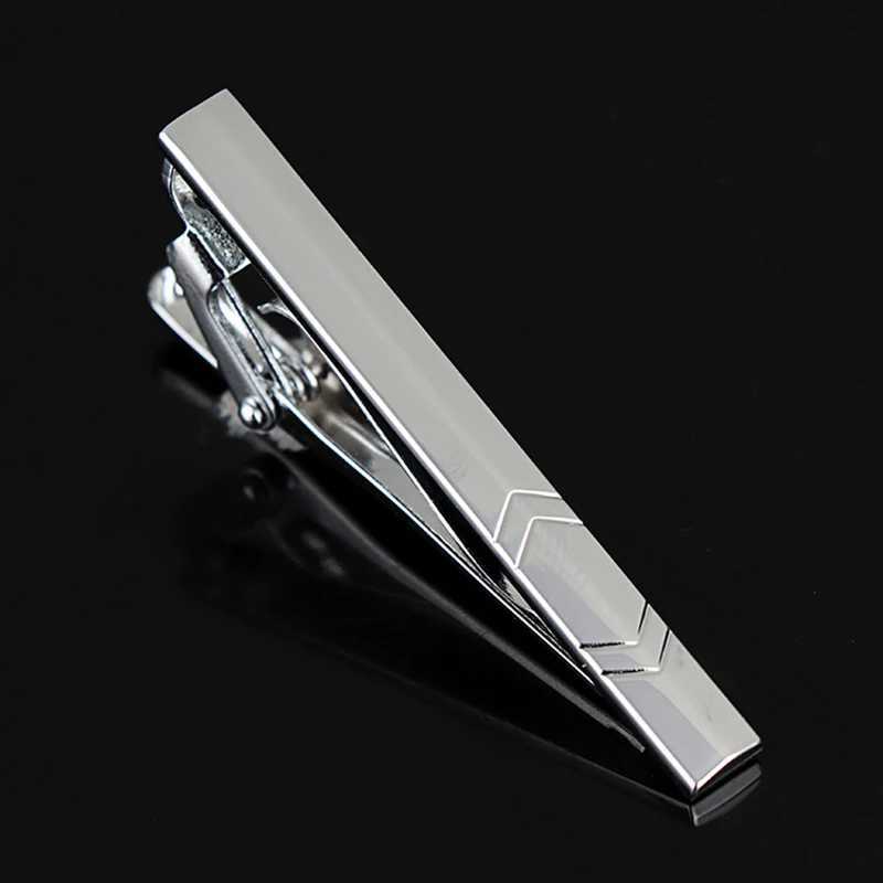 Classic 5cm Short Mens Tie Clip Silver Color Metal Tie Clips For Men Shirt Tie Pin Formal Business Necktie Bar Wedding GiftsX240914