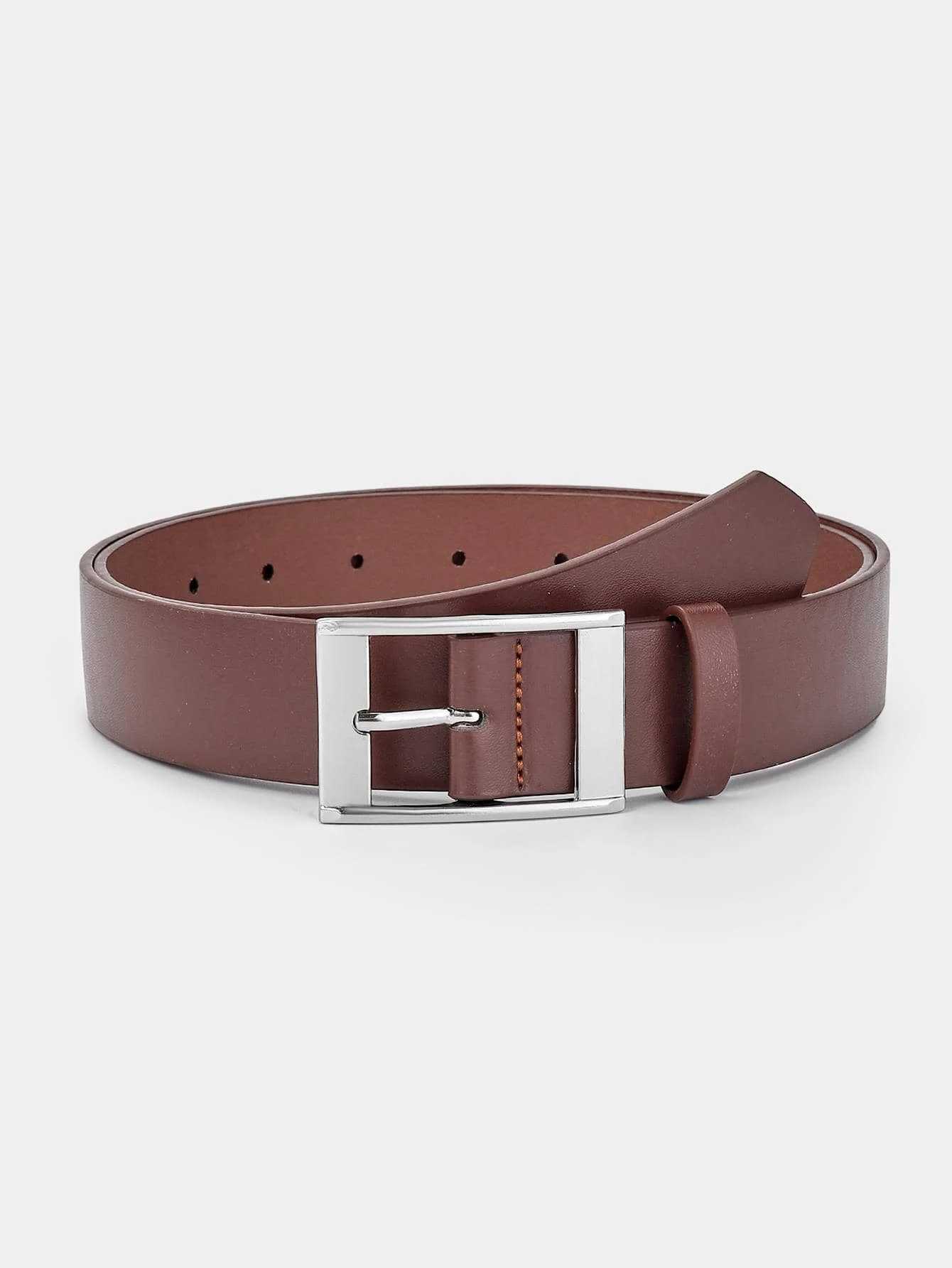 Mens Pin Buckle Faux Leather Belt Fashion Casual Business BeltX240914