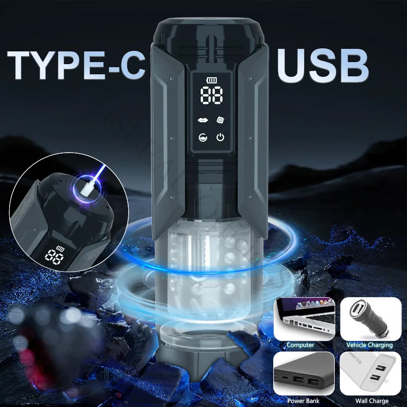 Automatic Male Masturbator Telescopic Sucking Vagina Blowjob Masturbation Vibration Heating Goods Sex Toys For Men 240711